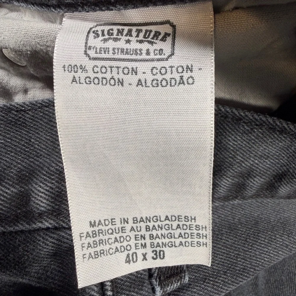 Signature Levi Strauss & Co Relaxed Jeans‎ Mens 40x30 (FITS 38x29) Charcoal Gray